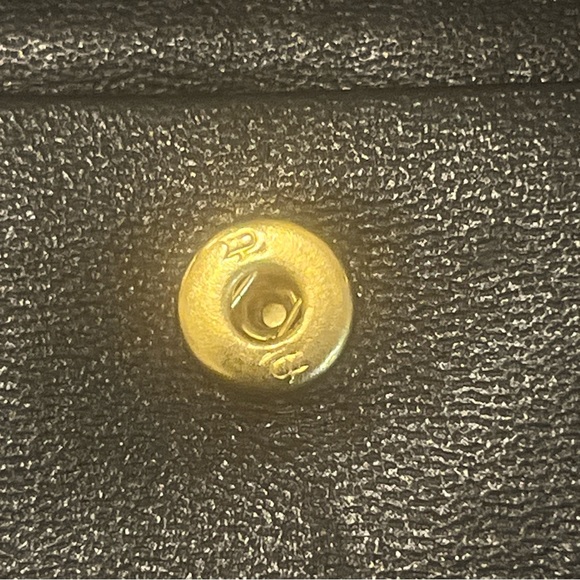 Dior Black Leather wallet with Gold Logo - Picture 7 of 16